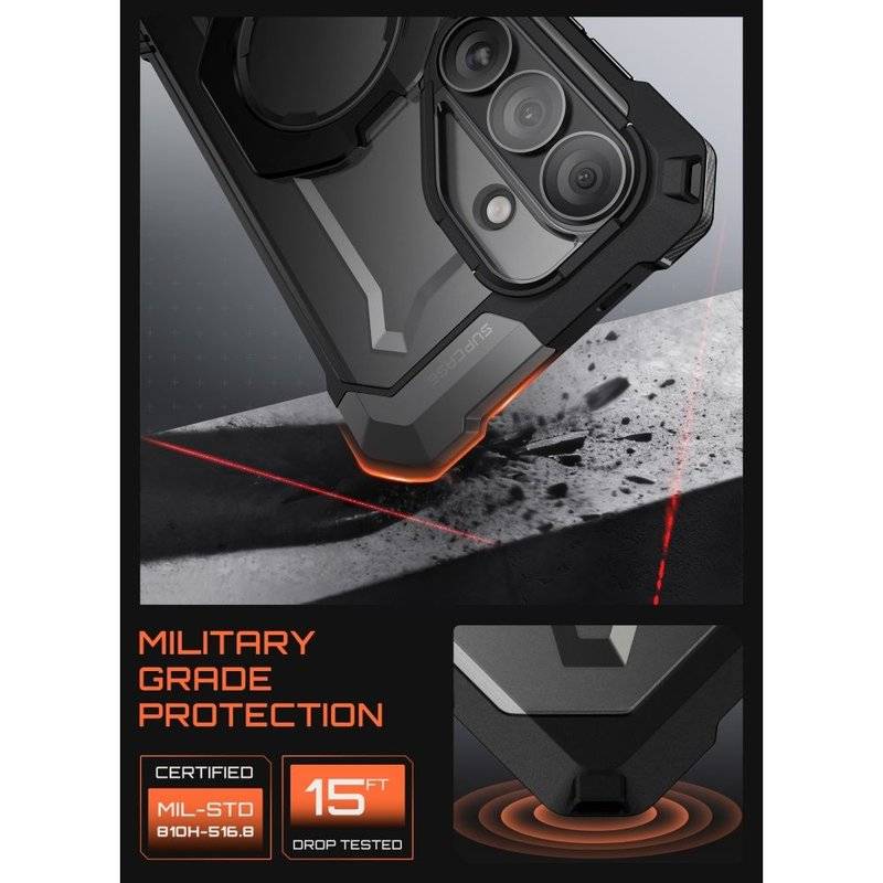 Magsafe Калъф за Samsung S26, Supcase UB Grip Mag, Черен (5)