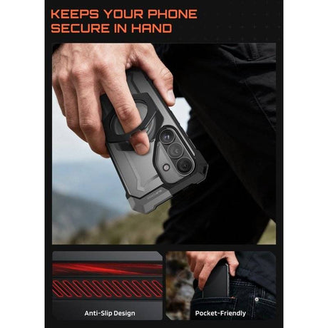 Magsafe Калъф за Samsung S26, Supcase UB Grip Mag, Черен (6)