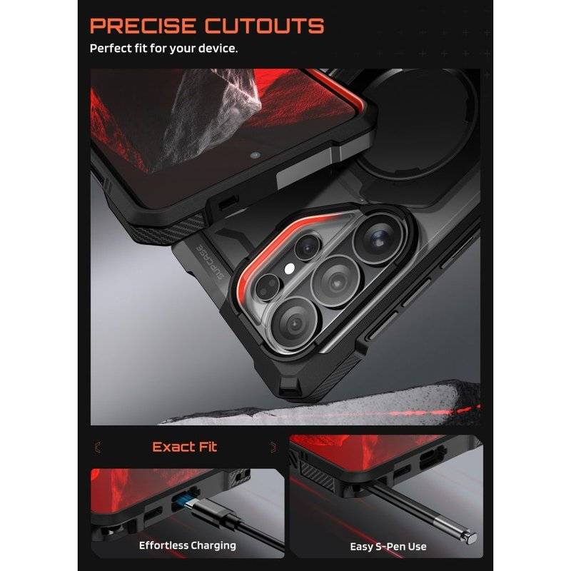 Magsafe Калъф за Samsung S26 Ultra, Supcase UB Grip Mag, Черен (7)