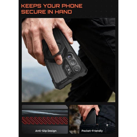 Magsafe Калъф за Samsung S26 Ultra, Supcase UB Grip Mag, Черен (6)