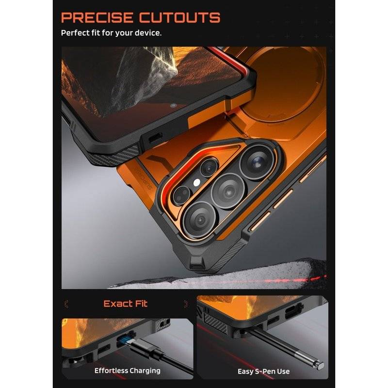 Magsafe Калъф за Samsung S26 Ultra, Supcase UB Grip Mag, Оранжев (7)