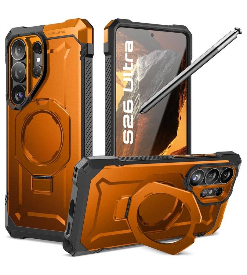 Magsafe Калъф за Samsung S26 Ultra, Supcase UB Grip Mag, Оранжев