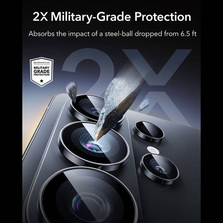 Протектор за Камерата на Samsung S26 Ultra, ESR Armorite Camera Ring Glass, Черен (4)
