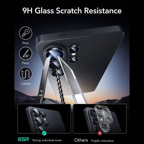 Протектор за Камерата на Samsung S26 Ultra, ESR Armorite Camera Ring Glass, Черен (6)