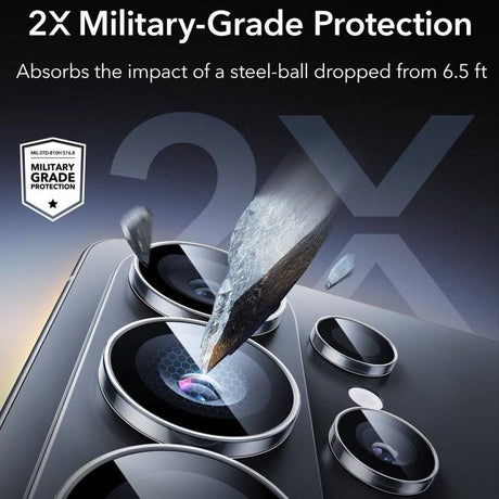 Протектор за Камерата на Samsung S26 Ultra, ESR Armorite Camera Ring Glass, Прозрачен (4)