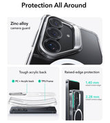 Magsafe Калъф за Samsung S26, ESR Classic Hybrid Kickstand Magnetic Case, Прозрачен (3)