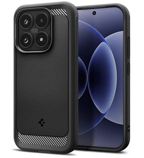 Противоударен Калъф за Xiaomi 17, Spigen Rugged Armor Case, Черен