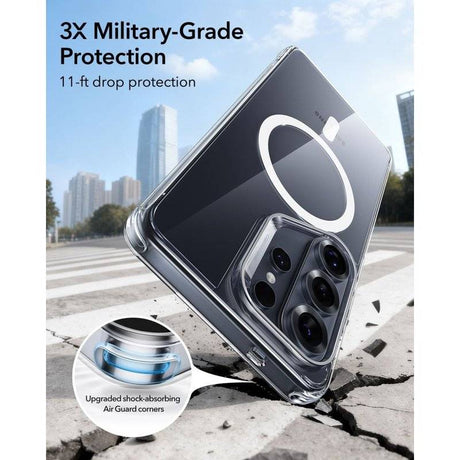 Magsafe Kалъф за Samsung S26 Ultra, ESR Classic Hybrid Magnetic Case, Прозрачен (6)