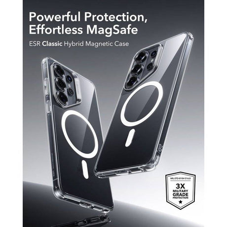 Magsafe Kалъф за Samsung S26 Ultra, ESR Classic Hybrid Magnetic Case, Прозрачен (2)