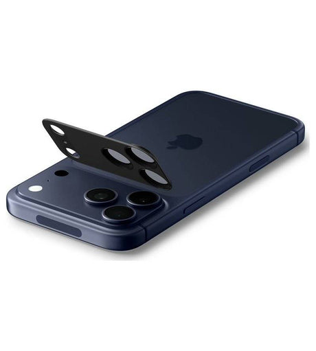 Протектор за Камерата на iPhone 17 Pro, Spigen EZ Fit Optik Pro XL Glass tR, Черен (2)