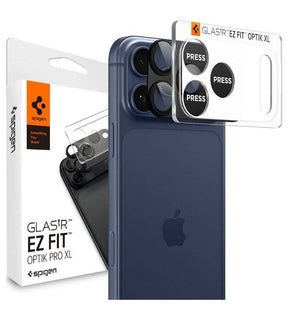 Протектор за Камерата на iPhone 17 Pro, Spigen EZ Fit Optik Pro XL Glass tR, Черен