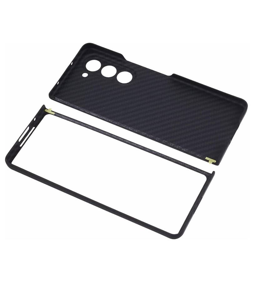 Карбонов Калъф за Samsung Z Fold 6, Aramid Fiber Case, Черен (4)