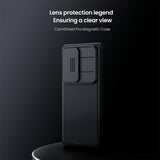 Magsafe калъф с Плъзгач за Камера за Samsung S25 Ultra, Nillkin CamShield Pro Case, Черен (5)