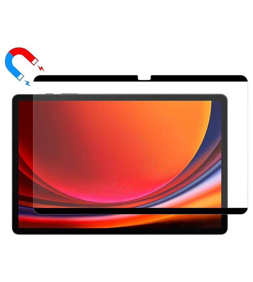 Матов Протектор за Samsung Tab S10/ S9/ S8/ S7 (Plus) 12.4, Magnetic Paper Feel Glass, Черен