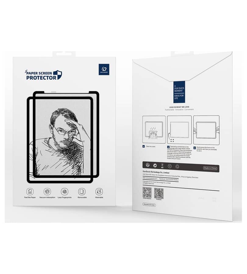 Матов Протектор за Samsung Tab S10 FE Plus 13.1", Dux Ducis Magnetic Paperfeel Naad Glass, Прозрачен (9)