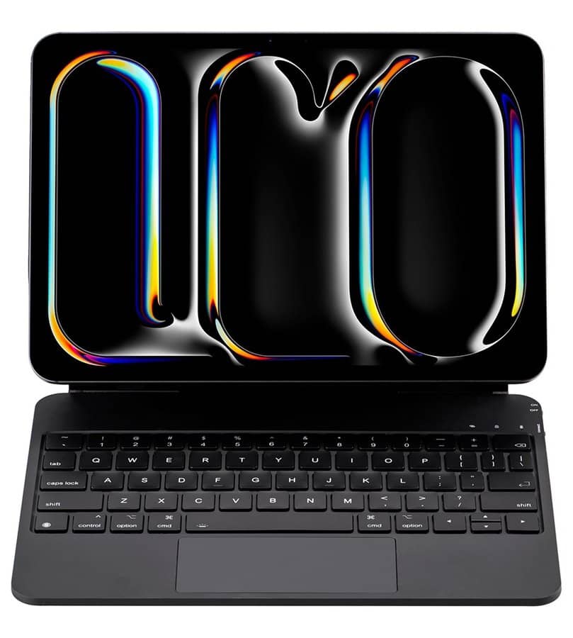 Калъф с Клавиатура и Тъчпад за iPad Pro 11 2025-2024, Magnetic Keyboard Case, Черен