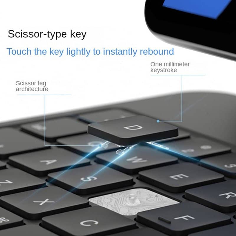 Калъф с Клавиатура и Тъчпад за iPad Pro 11 2025-2024, Magnetic Keyboard Case, Черен (8)