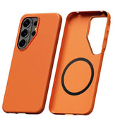 Magsafe Калъф за Samsung S26 Ultra, Carbon Desigh Case, Оранжев
