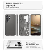 Противоударен Калъф за Samsung S26 Ultra, Spigen Liquid Air Marble Gray Case, Сив (8)
