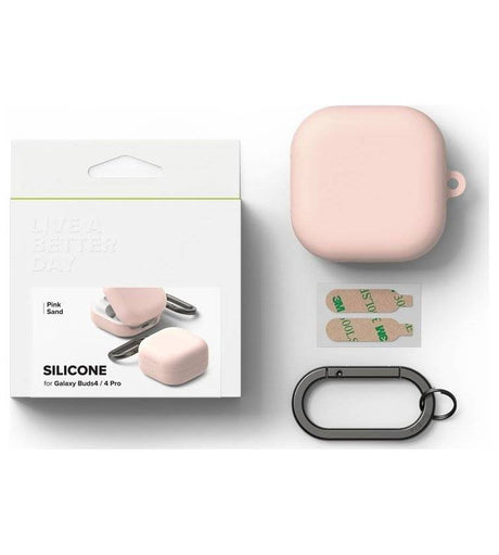 Калъф за Samsung Buds 4 Pro/ 4, Ringke Silicone Case, Розов (6)