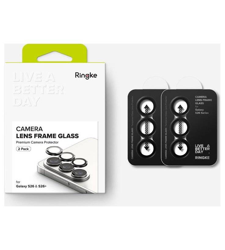 Протектор за Камера за Samsung S26 Plus, Ringke Cam Lens Frame Glass 2бр., Черен (7)