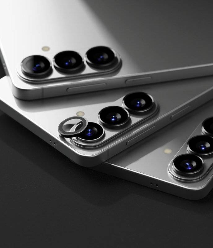 Протектор за Камера за Samsung S26 Plus, Ringke Cam Lens Frame Glass 2бр., Черен (6)