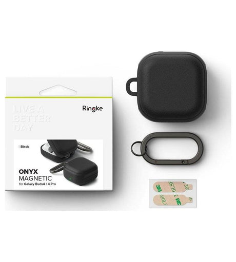 Magsafe Калъф за Samsung Buds 4 Pro/ 4, Ringke Onyx Magnetic Case, Черен (6)