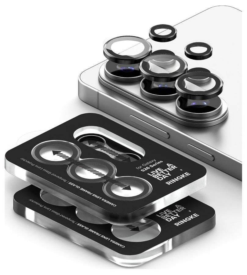 Протектор за Камера за Samsung S26 Ultra, Ringke Cam Lens Frame Glass 2бр., Черен (4)