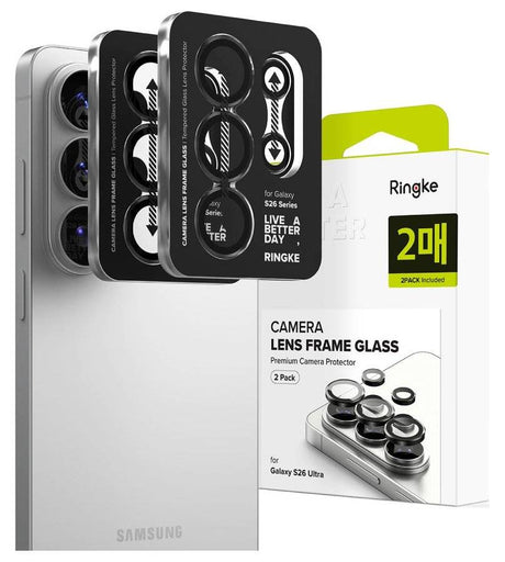Протектор за Камера за Samsung S26 Ultra, Ringke Cam Lens Frame Glass 2бр., Черен