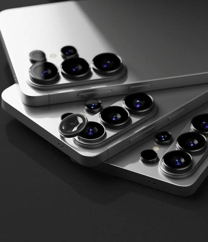 Протектор за Камера за Samsung S26 Ultra, Ringke Cam Lens Frame Glass 2бр., Черен (6)