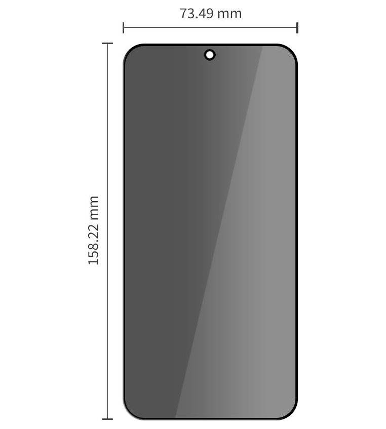 Затъмняващ Протектор за Samsung A57, Tech-Protect Privacy Spy+ Glass 2бр., Черен (2)