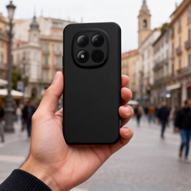 Силиконов Калъф за Xiaomi Redmi Note 15 Pro 5G, Tech-Protect Icon Soft Case, Черен (3)