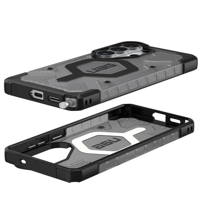 Magsafe Противоударен Калъф за Samsung S26 Ultra, UAG Pathfinder Clear Case Ash/Black, Черен (7)