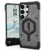 Magsafe Противоударен Калъф за Samsung S26 Ultra, UAG Pathfinder Clear Case Ash/Black, Черен (4)