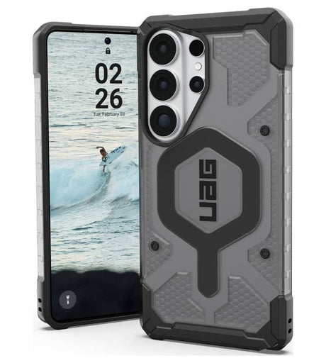 Magsafe Противоударен Калъф за Samsung S26 Ultra, UAG Pathfinder Clear Case Ash/Black, Черен (4)