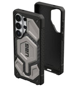 MagSafe Противоударен Калъф за Samsung S26 Ultra, UAG Monarch Pro Carbon Fiber Case Tiatanium, Сив (6)