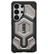 MagSafe Противоударен Калъф за Samsung S26 Ultra, UAG Monarch Pro Carbon Fiber Case Tiatanium, Сив