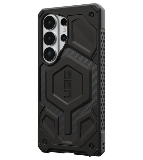 Magsafe Противоударен Калъф за Samsung S26 Ultra, UAG Monarch Pro Carbon Fiber Case, Черен (3)