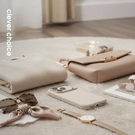 Magsafe Силиконов Калъф за iPhone 17 Pro, Crong Color Cover Magnetic Case, Бежов (5)