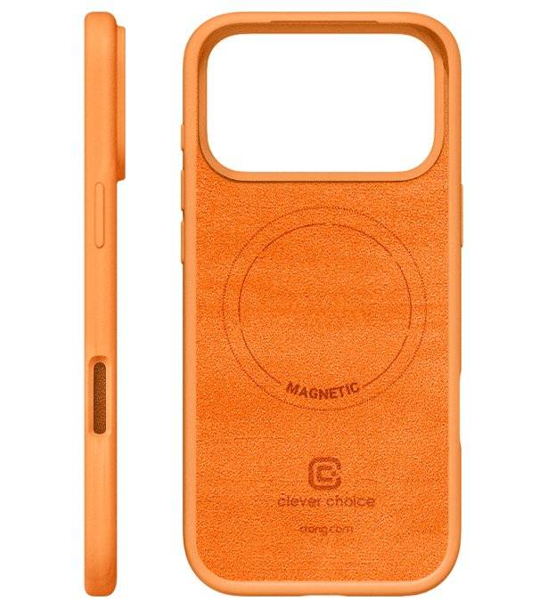 Magsafe Силиконов Калъф за iPhone 17 Pro, Crong Color Cover Magnetic Case, Оранжев (2)