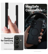 Magsafe Калъф за Samsung S26, Crong Hybrid Matte Magnetic Case, Розов (3)