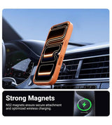 Magsafe Калъф за iPhone 17 Pro Max, Crong Hybrid Matte Magnetic Case, Оранжев (2)