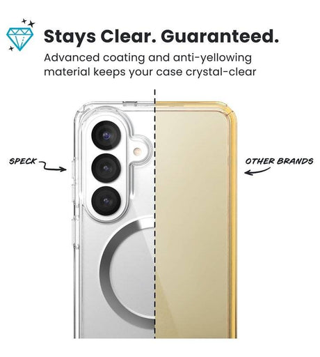 Magsafe Калъф за Samsung S26, Speck Presidio Perfect-Clear Magnet Case, Прозрачен (6)