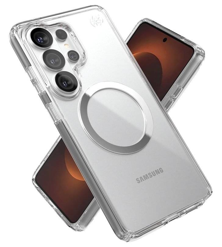 Magsafe Калъф за Samsung S26 Ultra, Speck Presidio Perfect-Clear Magnet Case, Прозрачен (4)
