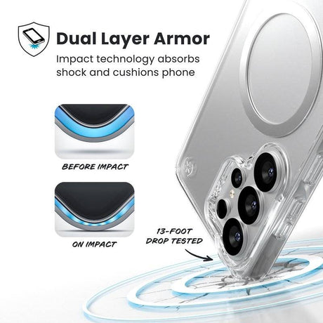 Magsafe Калъф за Samsung S26 Ultra, Speck Presidio Perfect-Clear Magnet Case, Прозрачен (7)