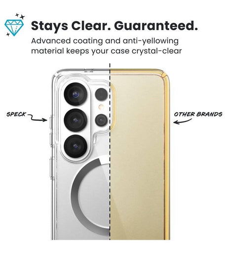 Magsafe Калъф за Samsung S26 Ultra, Speck Presidio Perfect-Clear Magnet Case, Прозрачен (6)