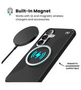 Magsafe Калъф за Samsung S26, Speck Presidio2 Grip Magnet Case, Черен (4)