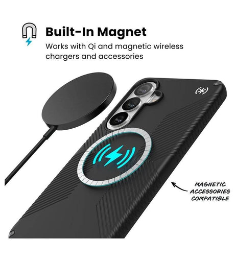 Magsafe Калъф за Samsung S26 Plus, Speck Presidio2 Grip Magnet Case, Черен (4)