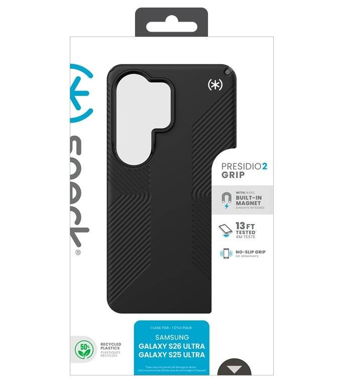 Magsafe Калъф за Samsung S26 Ultra, Speck Presidio2 Grip Magnet Case, Черен (9)