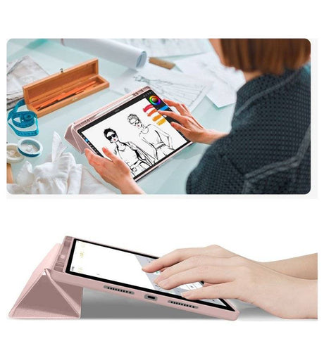 Калъф за Lenovo Idea Tab Plus 12.1 TB-361, Tech-Protect SC Pen Case, Розов (9)